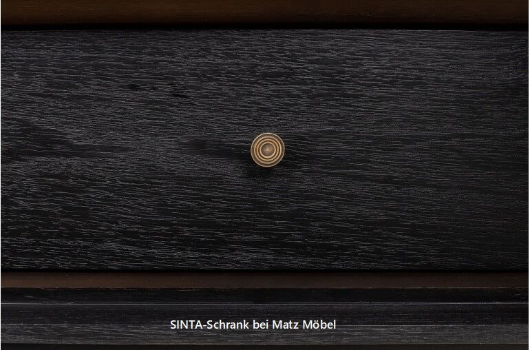 Hochbeiniger Schrank SINTA; 2 Türen, 2 Schubladen, 1 Regal
