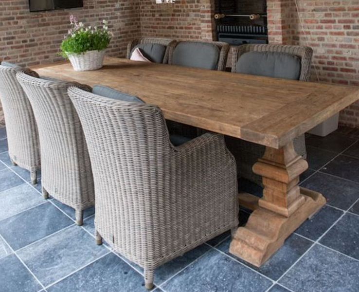 SOLO, Recyclingholz Esstisch 240 cm Landhausstil