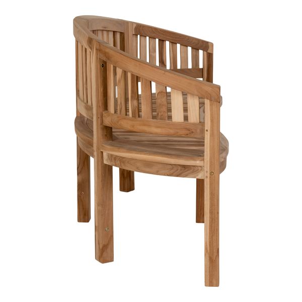 SURE, Gartenbank 150 cm halbrund Holz, Bananenbank