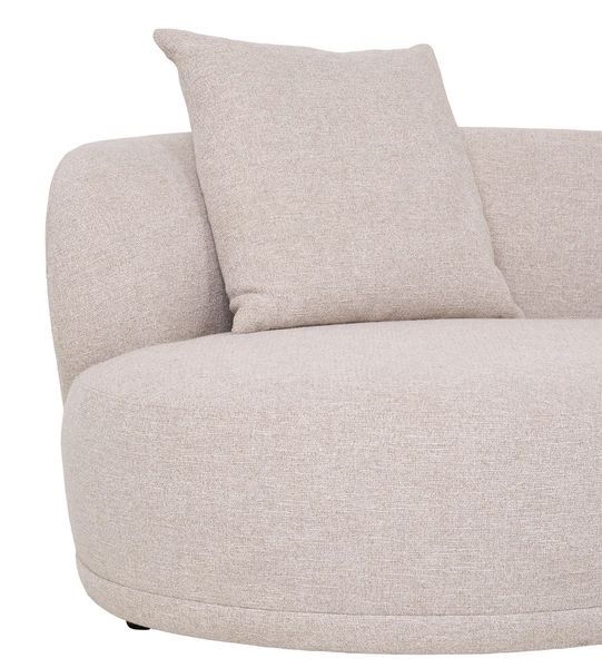 Stoff Sofa KING naturweiß mit Longchair rechts