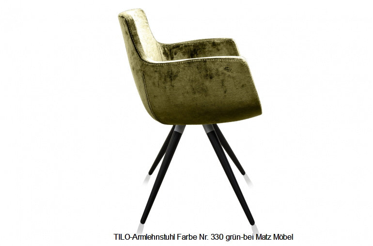 TILO, Armlehnstuhl Samt grüne Farben