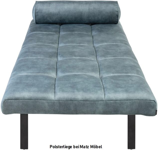 TONI, Daybed, Samt Polsterliege blau