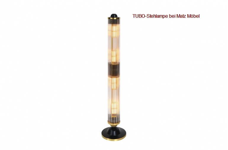 TUBO-Stehlampe gold schwarz