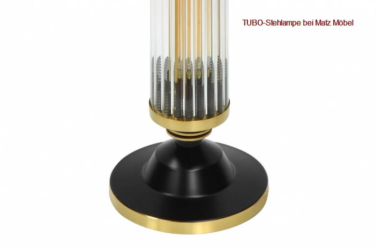 TUBO-Stehlampe gold schwarz