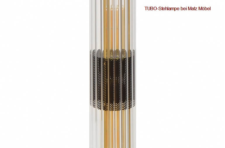 TUBO-Stehlampe gold schwarz