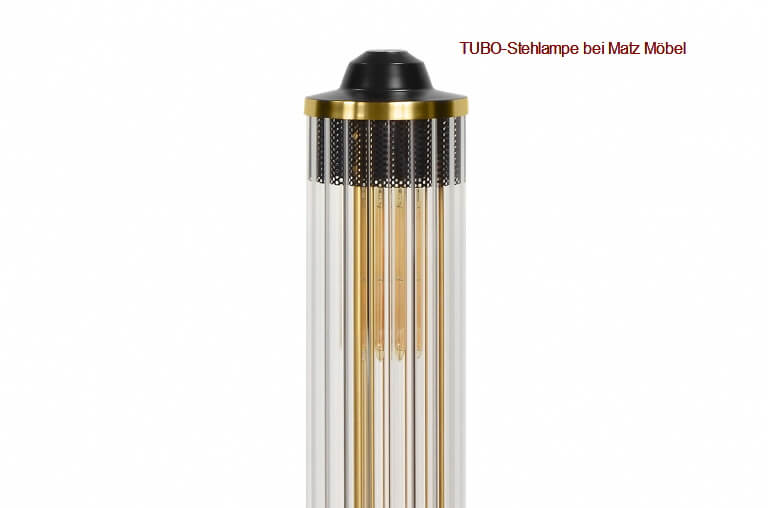 TUBO-Stehlampe gold schwarz
