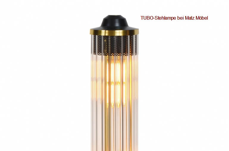 TUBO-Stehlampe gold schwarz