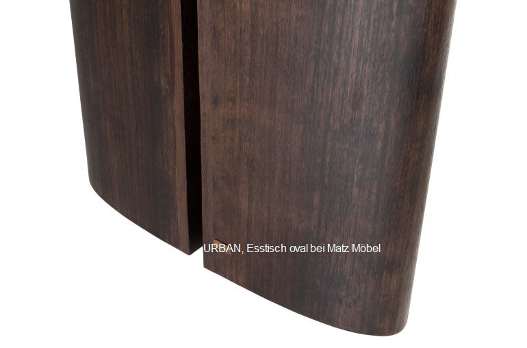 Esstisch URBAN dunkelbraun oval viele Größen, Designermöbel