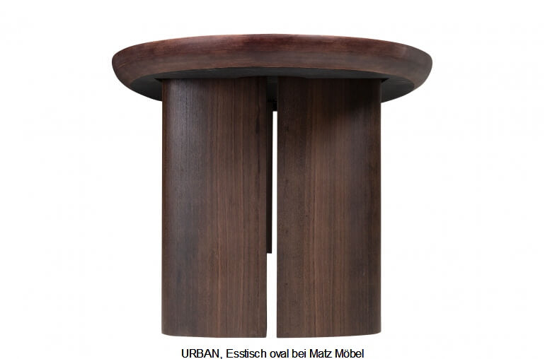 Esstisch URBAN dunkelbraun oval viele Größen, Designermöbel