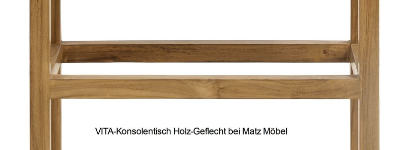 VITA, Konsolentisch Holz-Rattan