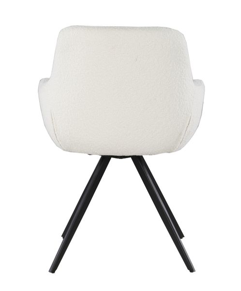 Megan, Designer Stuhl S02-015-BEIGE-BISQUE-OASIS-91, schwarze Metallbeine