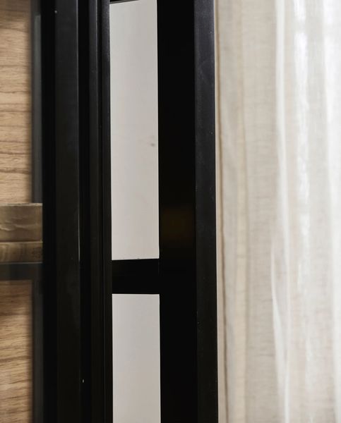 Wandvitrine EILA mit Schiebetüren Holz-Glas