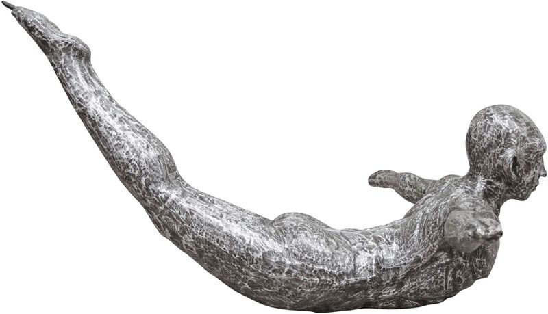 03, abstrakte Alu-Figur Statue "Springer" H 157 cm