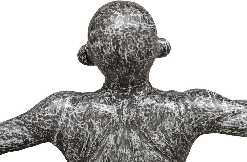 03, abstrakte Alu-Figur Statue "Springer" H 157 cm