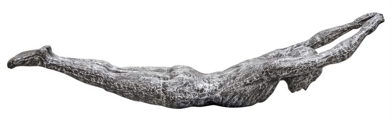02, abstrakte Alu-Figur Statue H 200 cm "gestreckter Taucher"