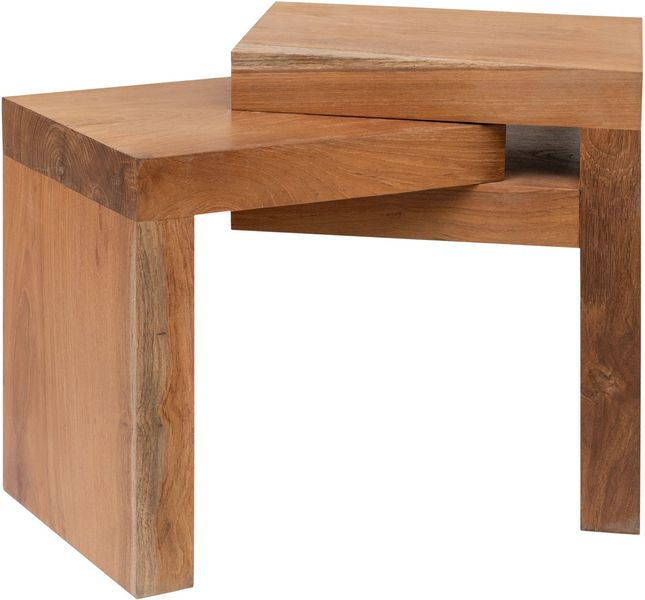 Abstrakter Couchtisch aus Teakholz - Naturbelassenes Design | Matz Möbel