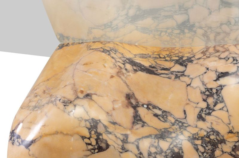 ALDA, Marmor Couchtisch Glas Tischplatte