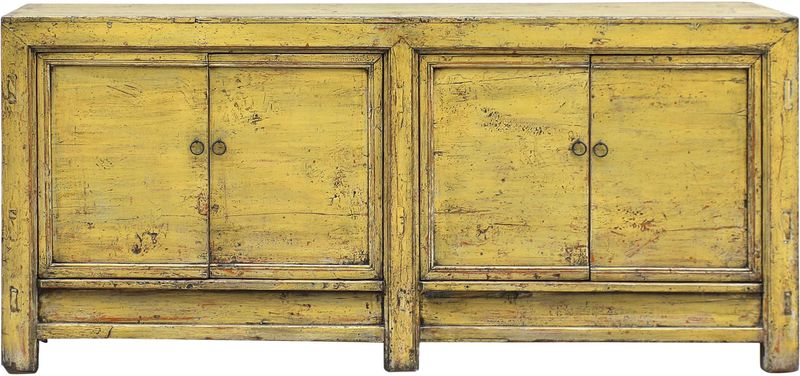 Altholz Anrichte gelb 193 cm, altes Sideboard bei Matz Möbel