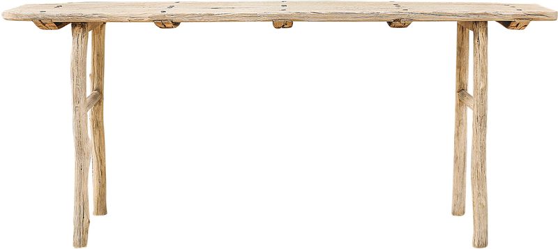 16, alter Konsolentisch 189 cm natur Holz, antikes Unikat