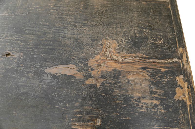 Alter Konsolentisch B 232 cm mit 5 Schubladen, Massivholz Konsole, antike Möbel