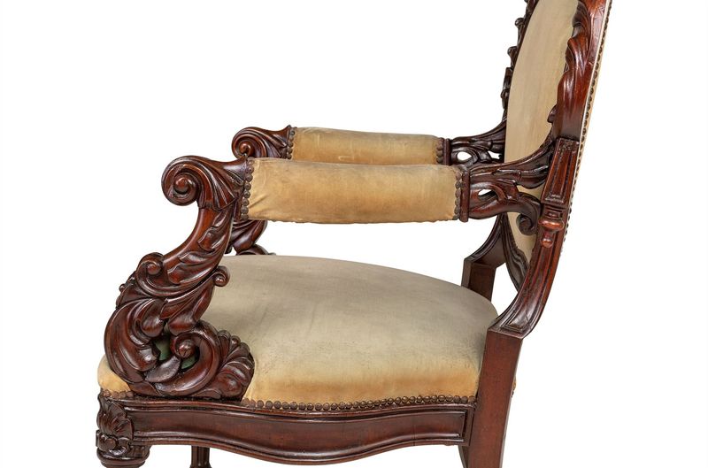 Antiker Sessel, Stuhl mit Armlehne Napoleon III