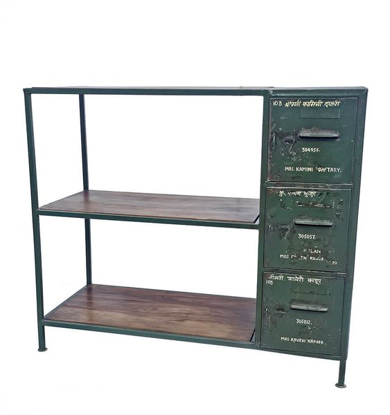 ADA, Altes Regal mit 3 Schrankfächern Industrie Style