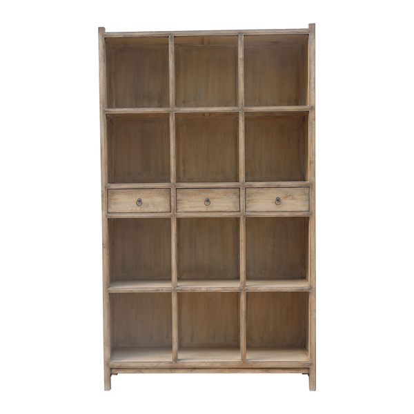 Matz Möbel Altholz Regal antik natur 3 Schubladen