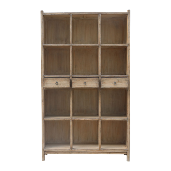 Matz Möbel Altholz Regal antik natur 3 Schubladen
