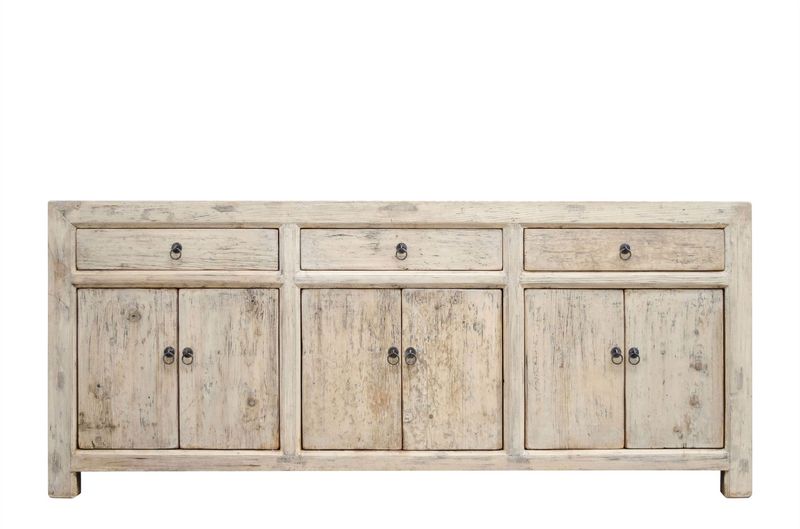 SAIKA 2, Altholz Sideboard B 200 cm, Landhausstil Anrichte