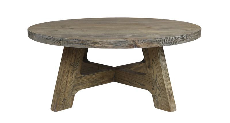 SLO, Couchtisch Altholz rund D 90 cm recyceltes Holz