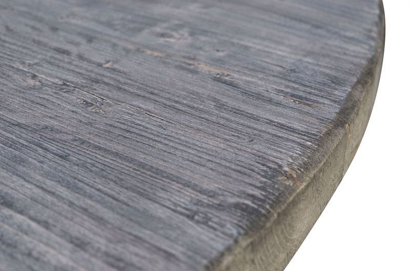 Altholz Esstisch KOLO rund 180 cm grau Landhausstil