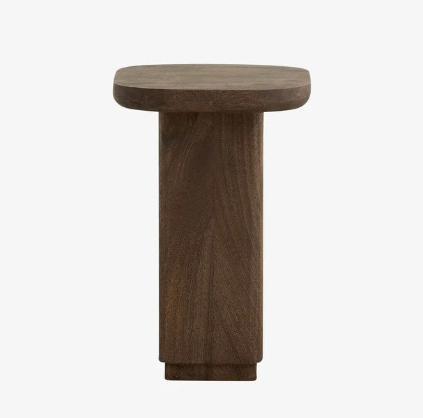ANNE, Beistelltisch quadratisch Holz dunkelbraun