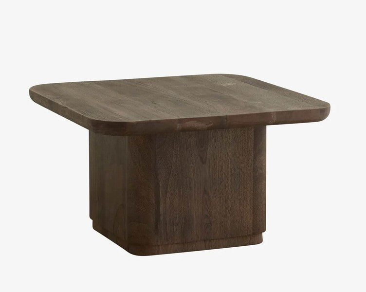 ANNE, Couchtisch quadratisch Holz dunkelbraun