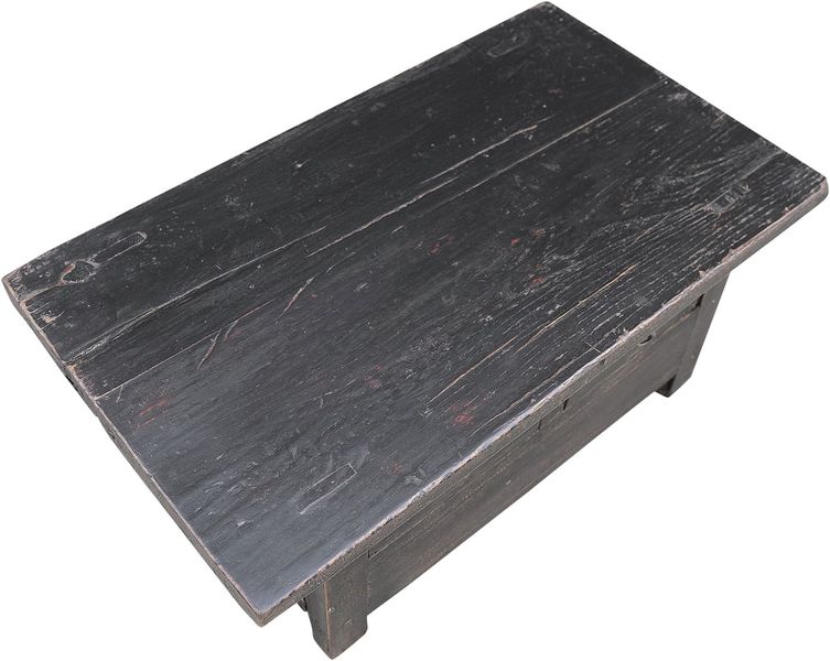 alter Couchtisch schwarz Upcycling 2 Schubladen