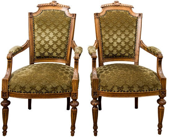 Antike Stühle Henry II aus Frankreich, antikes Stuhl Set 2 Stück