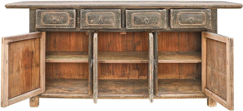 DESI, Antike Anrichte, Sideboard Massivholz mit Schubladen und Türen