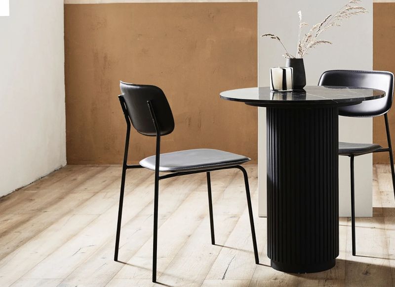 ARI, Marmortisch, kleiner Esstisch Marmor schwarz, Designermöbel