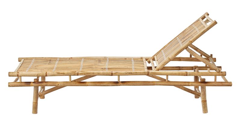 Gartenliege Bambus NORA, Sonnenbett im Landhausstil