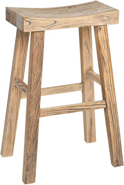 Altholz Barhocker JURA Sattelsitz eckig H 75 cm