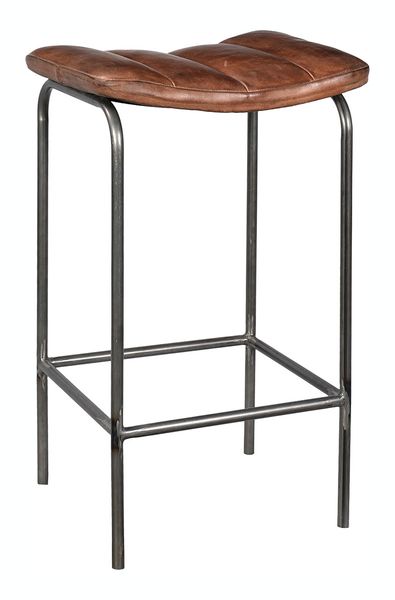 TESS, Barhocker Leder-Metall shabby industriell, Thekenstuhl
