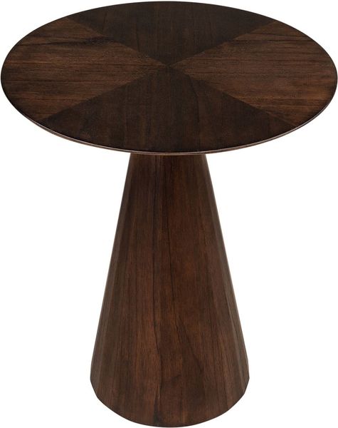 PERL, Bestelltisch Holz dunkelbraun D 50 oder 70 cm Kegelfuß
