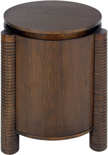 EIKE, Designer Beistelltisch, kleiner Schrank rund D 50 cm