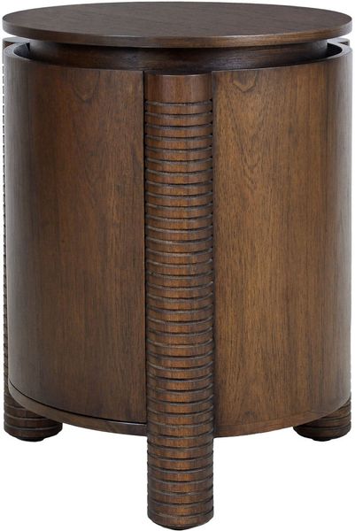 EIKE, Designer Beistelltisch, kleiner Schrank rund D 50 cm