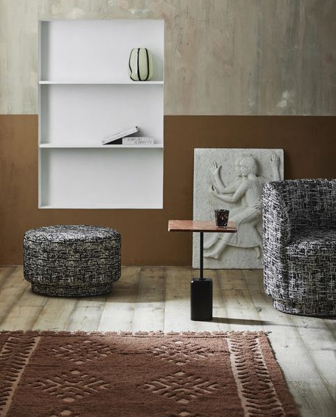 JULE, quadratischer Marmor Beistelltisch rostrot, kleiner Marmortisch