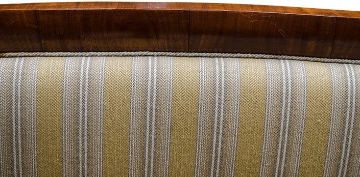 Biedermeier Sofa 3 Sitzer gestreifter Stoff Landhausstil