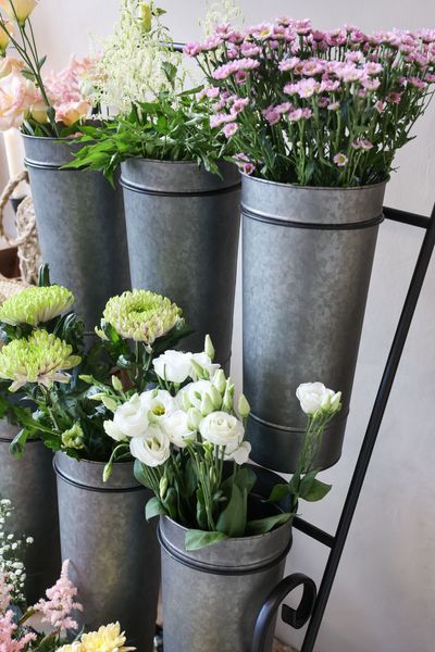 Matz Möbel - Regal SONJA für Blumen 9 Töpfe auf Rädern