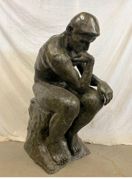 Bronze Skulptur "der Denker" H 123 cm