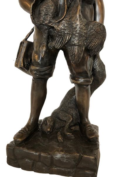 Bronze Skulptur "Jäger Junge" H 55 cm