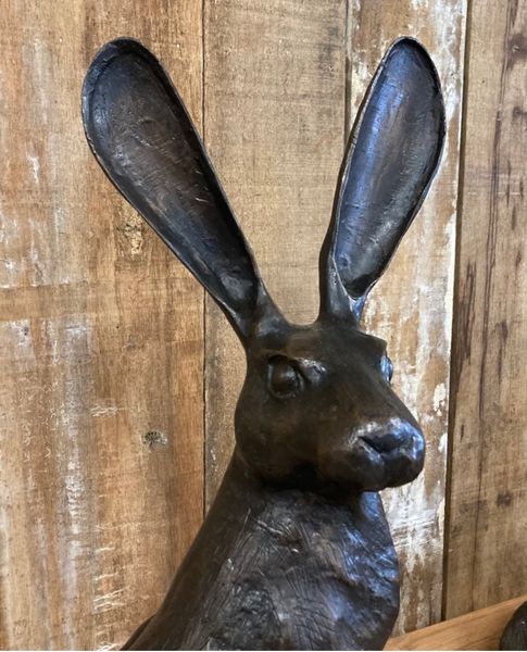 Bronze Skulptur "sitzender Hase" H 57 cm