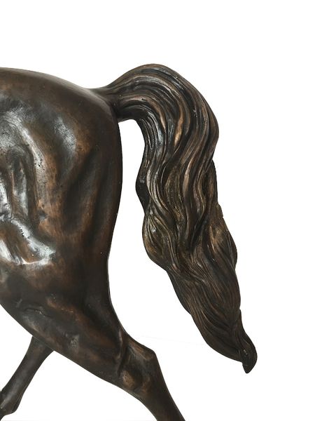 Bronze Skulptur "trabendes Pferd" H 66 cm